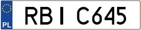 Trailer License Plate